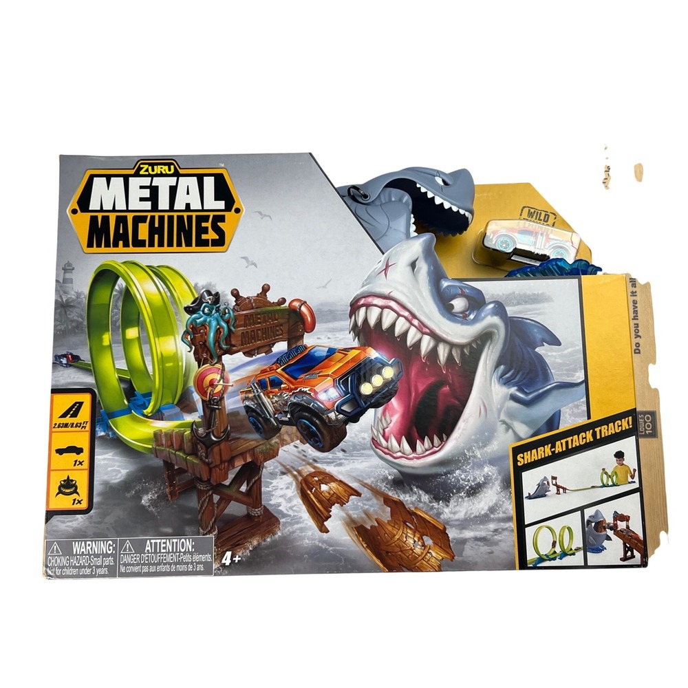 Zuru Metal Machines Shark Attack Track Playset with Diecast Car 6760 New